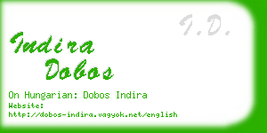 indira dobos business card